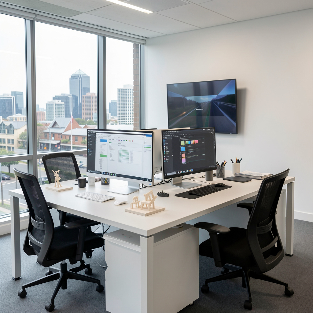 Modern UX UI design studio workspace in Auckland
